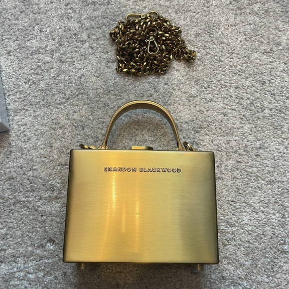 Brandon Blackwood Mini Kendrick Trunk in Gold Metal - Picture 2 of 13